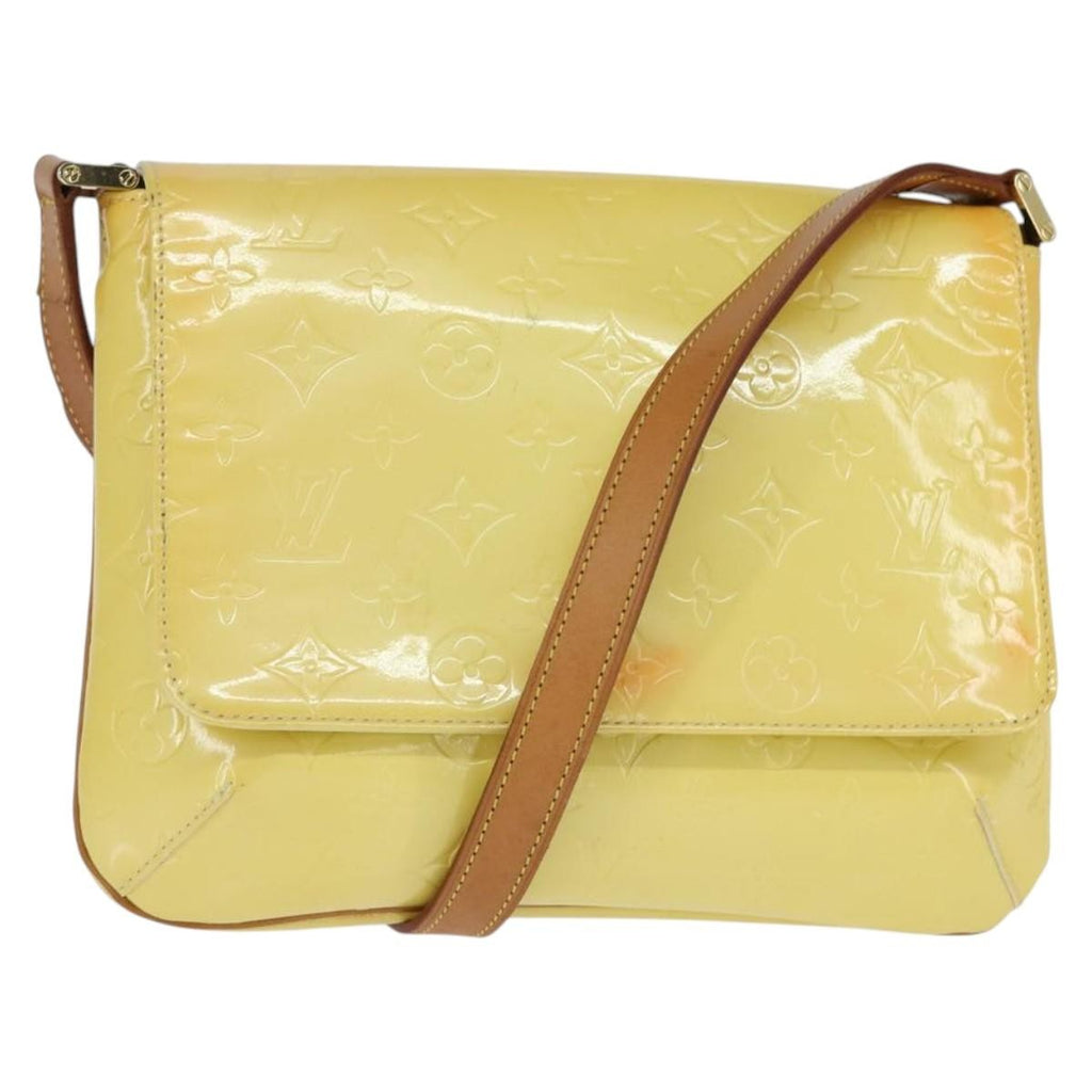 Louis Vuitton Thompson Street Handbag Monogram Vernis Yellow Patent_Leather Shoulder Bag