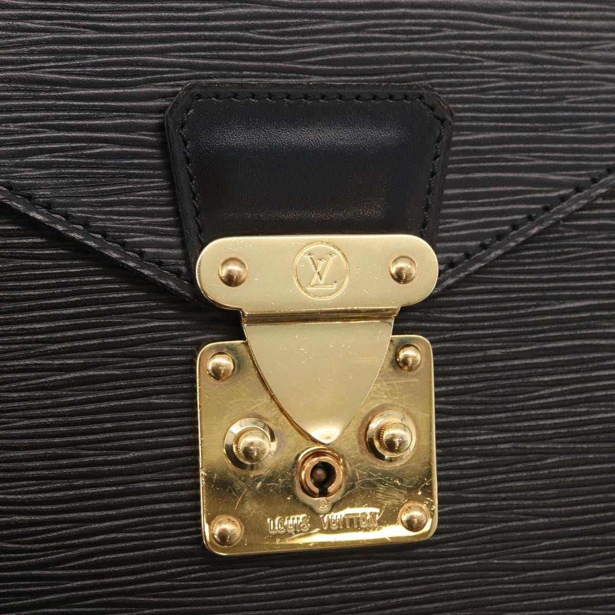 Louis Vuitton Porte-Documents Senateur Bag Epi Leather Black Leather Briefcase Bag