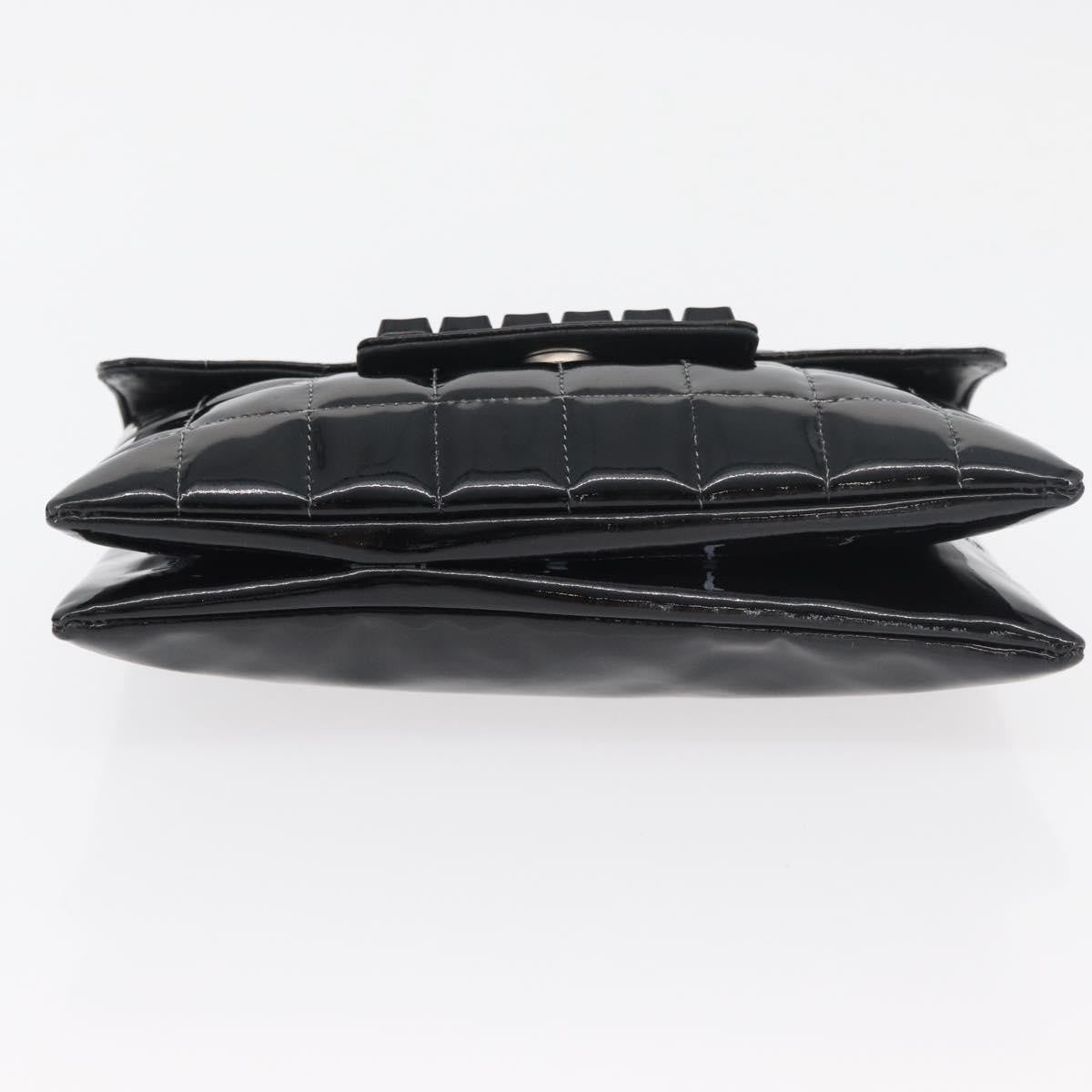Chanel Keyboard Flap Bag Quilted Patent Black Patent_Leather Shoulder Bag Bag