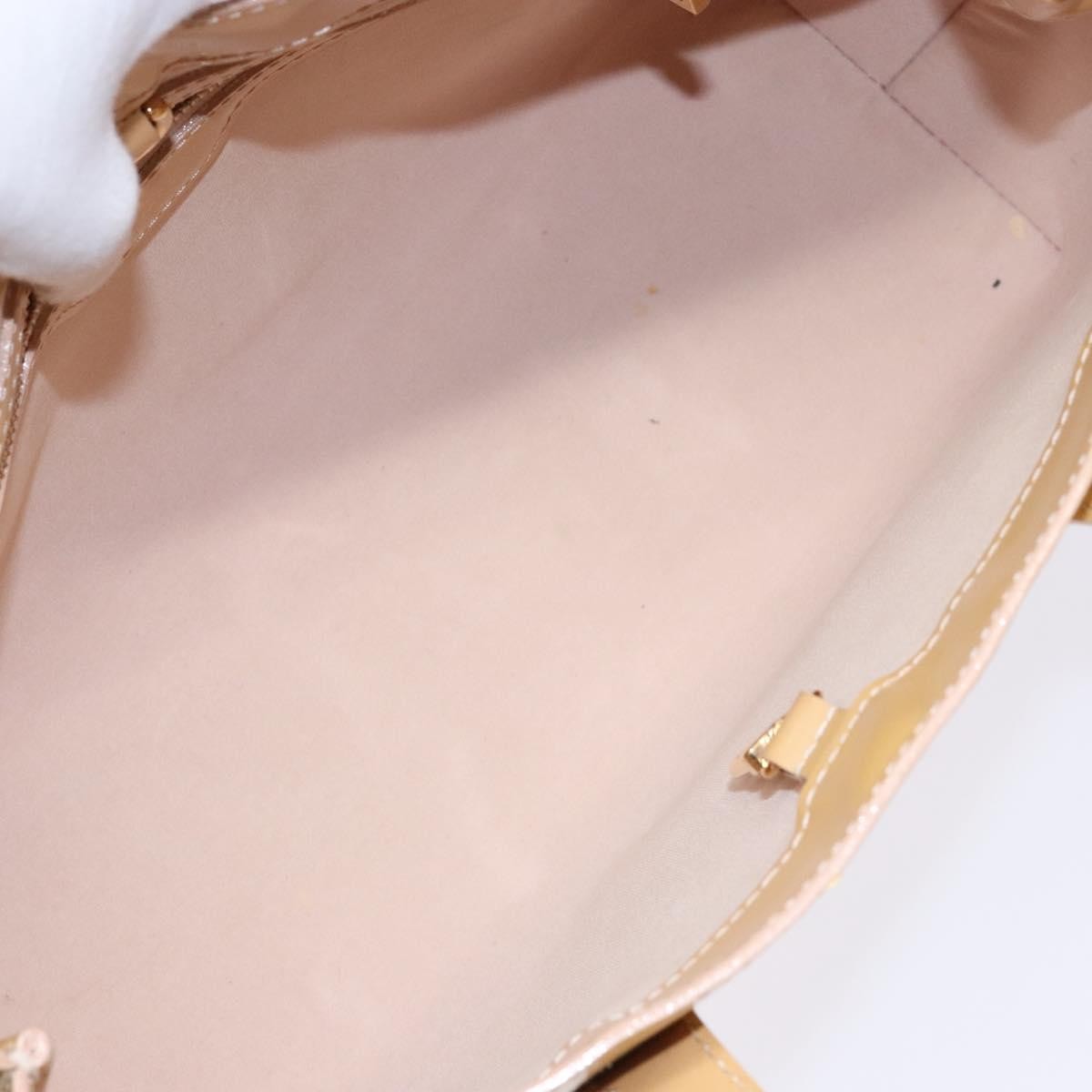 Louis Vuitton Wilshire Handbag Monogram Vernis Beige Patent_Leather Bag