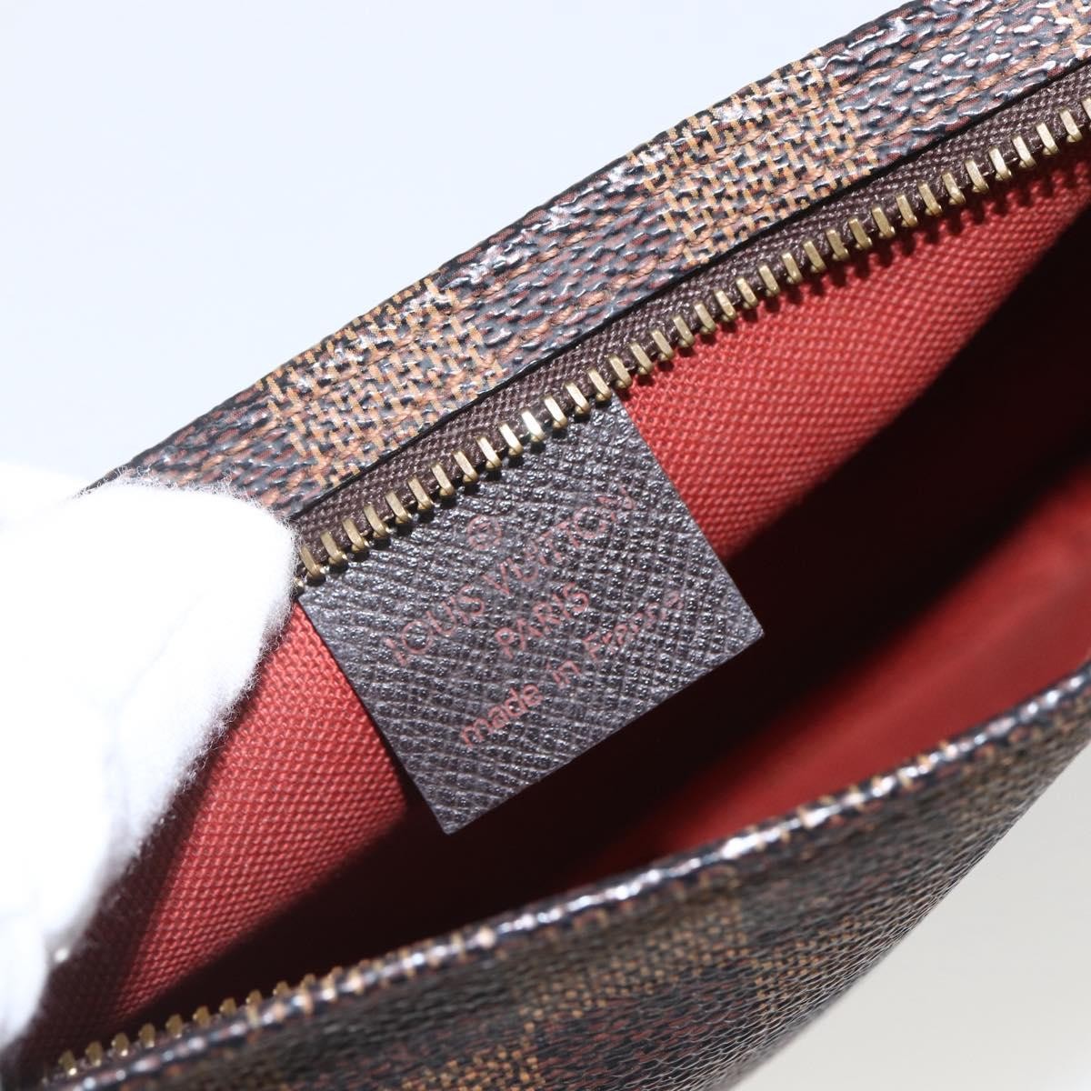 Louis Vuitton Trousse Make Up Bag Damier Canvas Brown Canvas Clutche & Pouche Bag