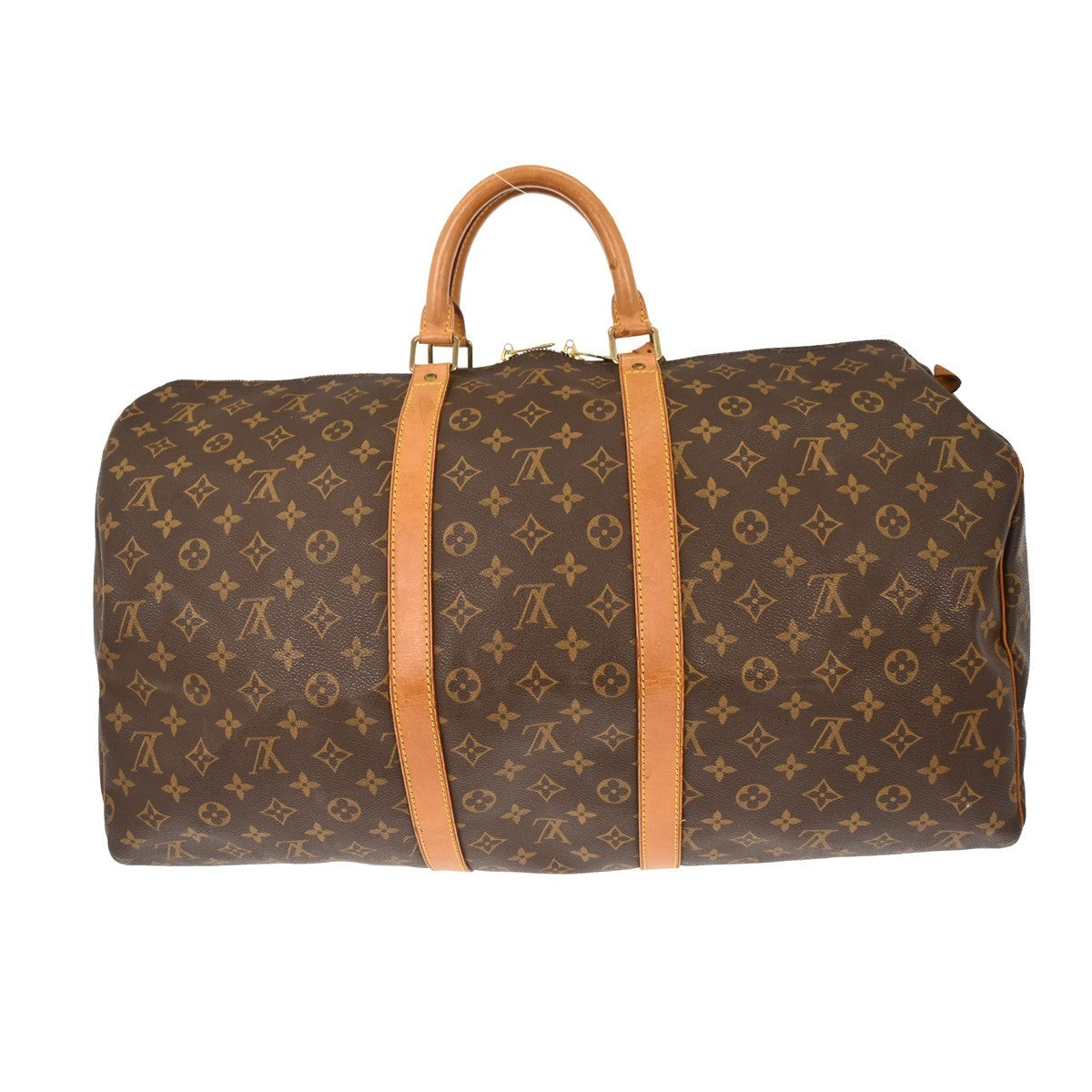 Louis Vuitton Keepall Bag Monogram Canvas Brown Canvas Travel Bag