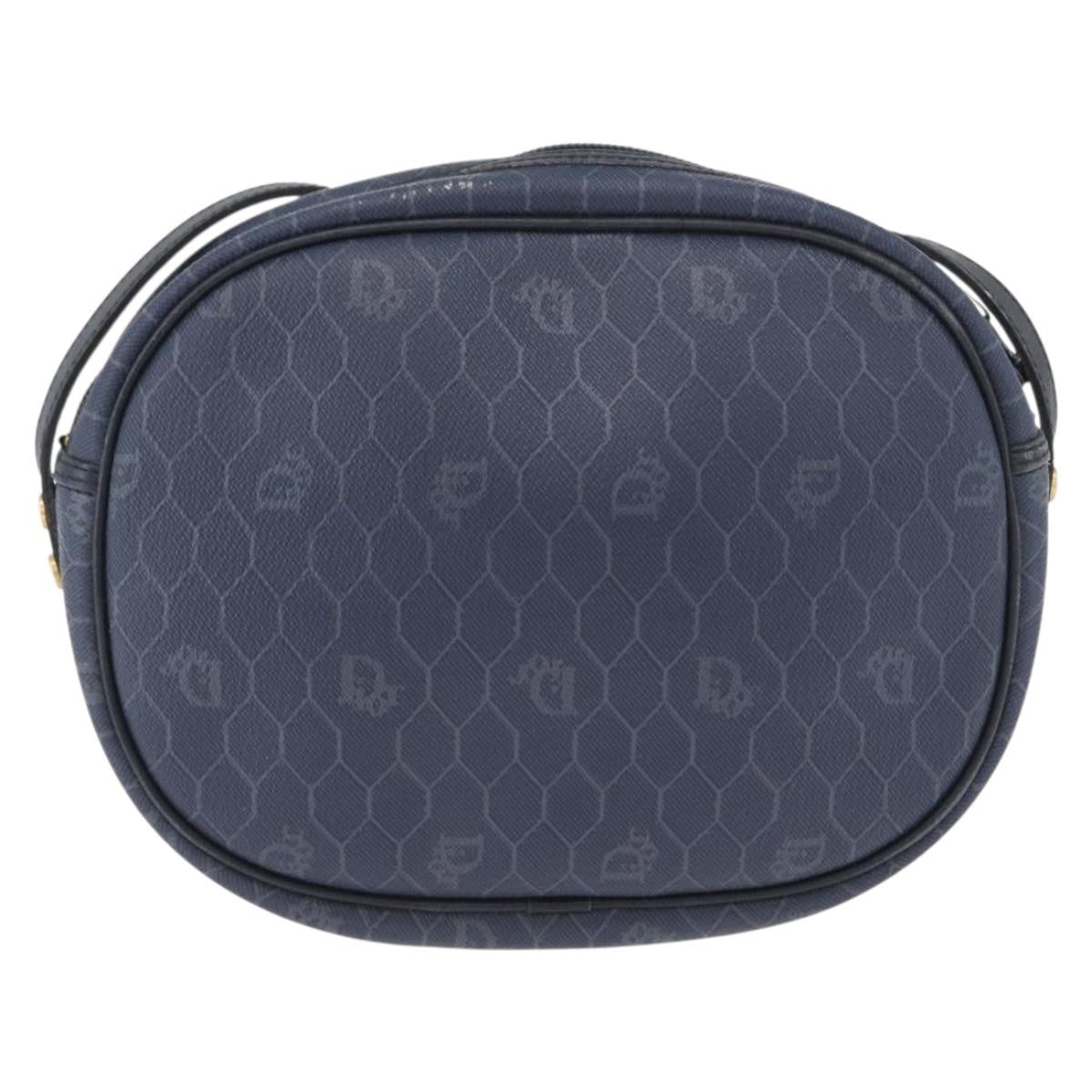 Christian Dior Vintage Honeycomb Shoulder Bag Canvas Navy Canvas Shoulder Bag Bag (Pre-Owned)