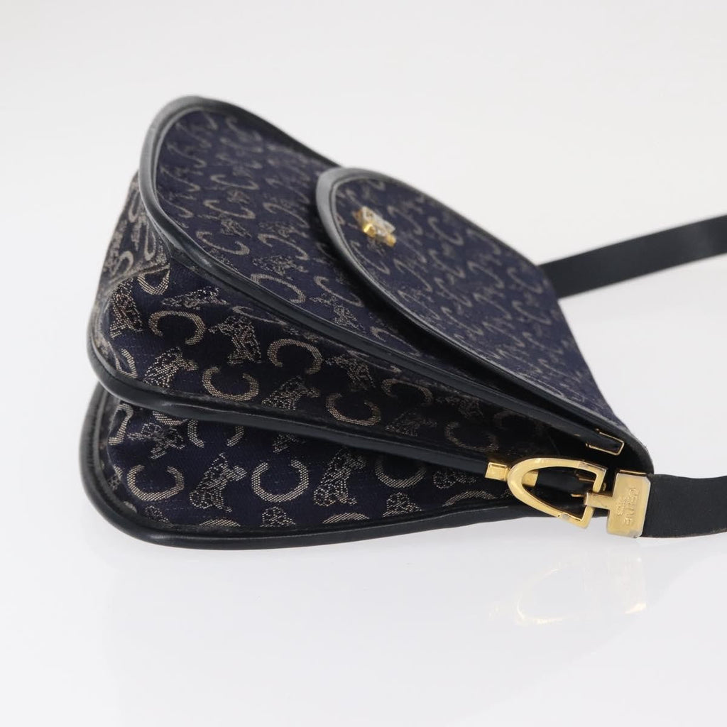 Celine C Sulky Shoulder Bag Canvas Navy Canvas Shoulder Bag Bag