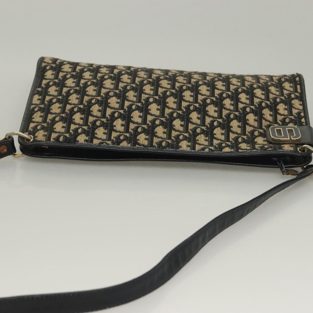 Christian Dior Vintage Trotter Shoulder Bag Canvas Navy Canvas Shoulder Bag Bag (Pre-Owned)