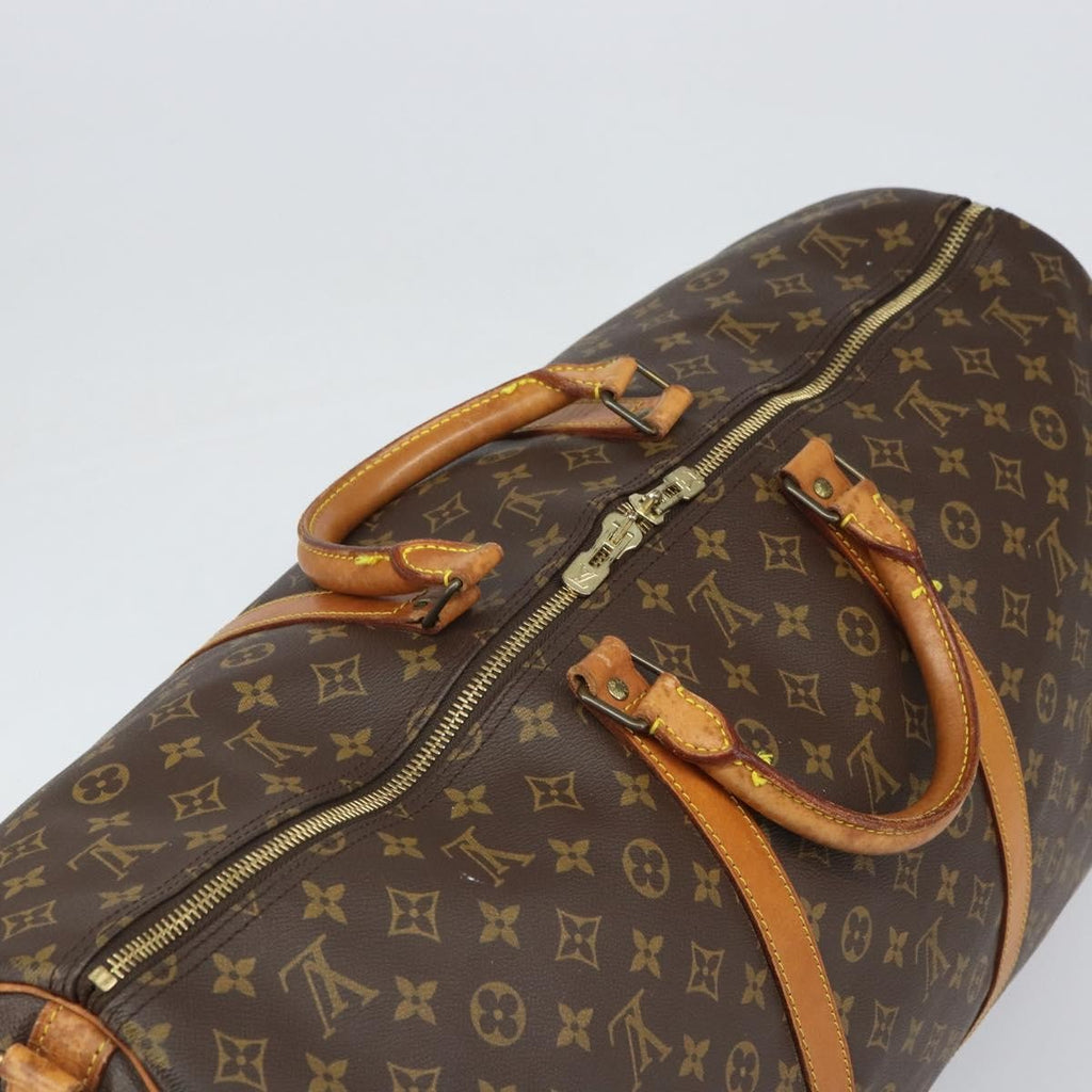 Louis Vuitton Keepall Bandouliere Bag Monogram Canvas Brown Canvas Travel Bag
