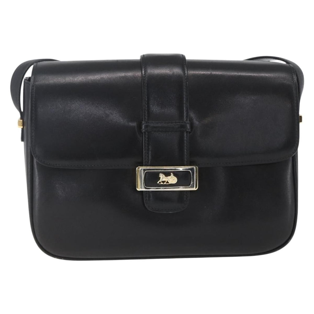 Celine Horse Carriage Shoulder Bag Leather Black Leather Shoulder Bag Bag