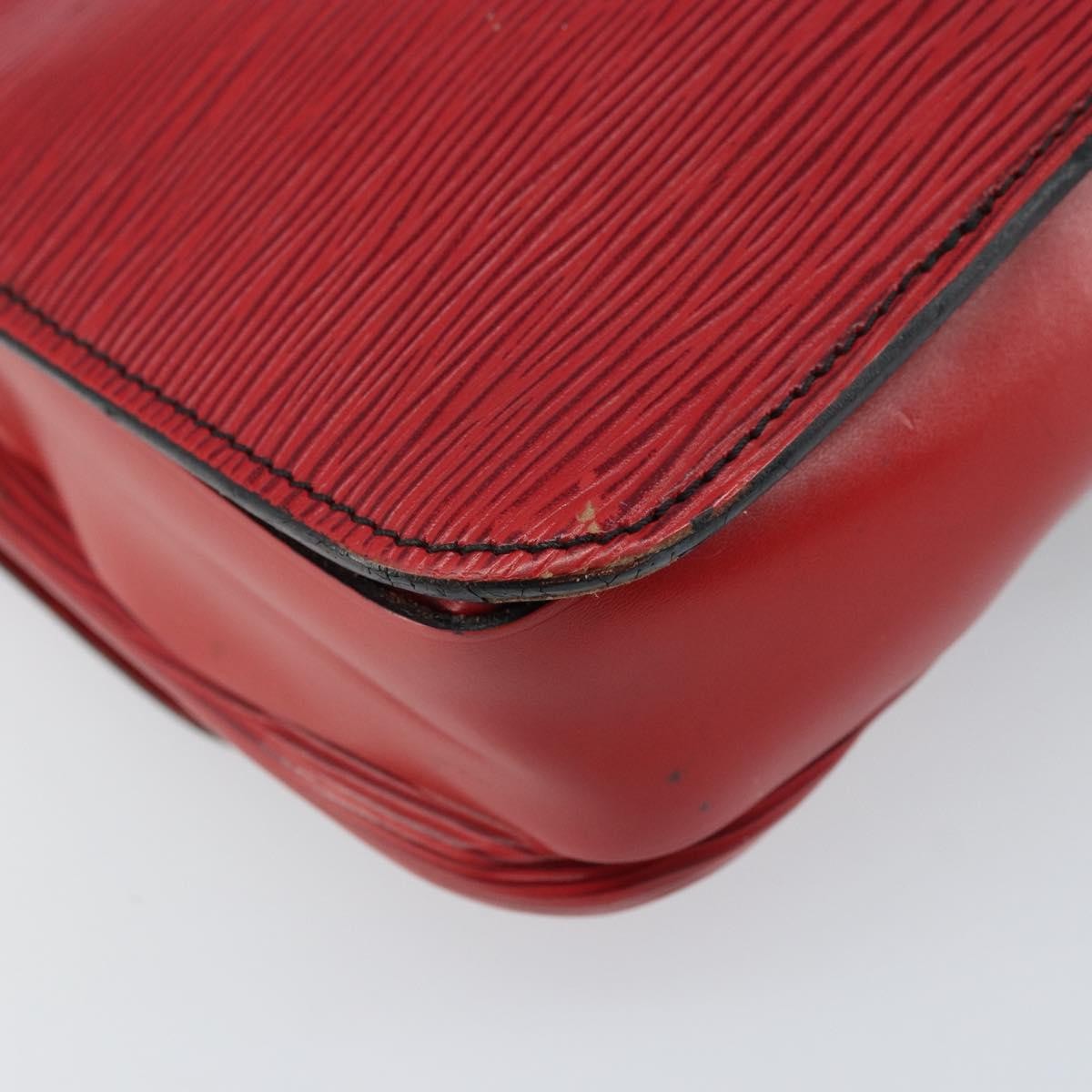 Louis Vuitton Cartouchiere Handbag Epi Leather Red Leather Shoulder Bag