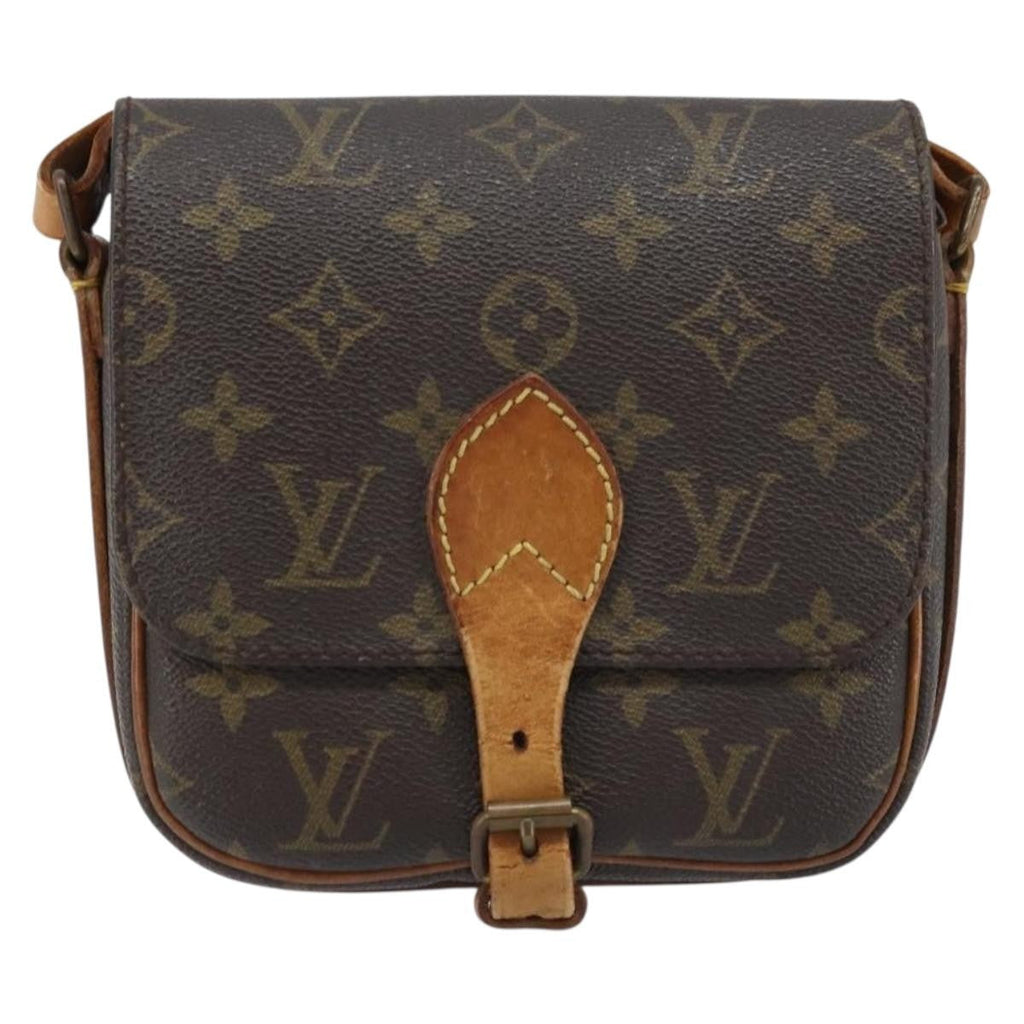 Louis Vuitton Cartouchiere Handbag Monogram Canvas Brown Canvas Shoulder Bag