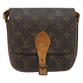 Louis Vuitton Cartouchiere Handbag Monogram Canvas Brown Canvas Shoulder Bag