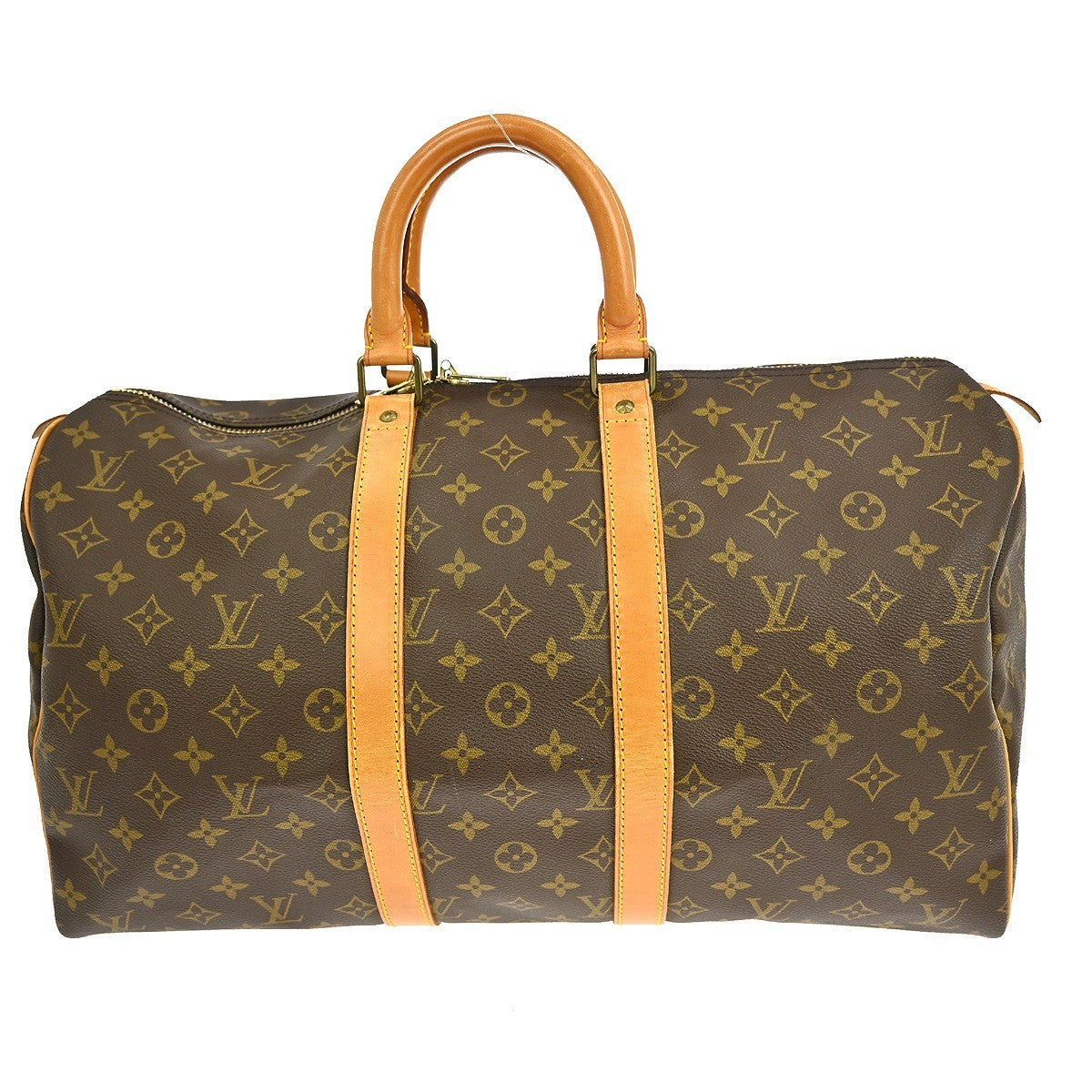 Louis Vuitton Keepall Bag Monogram Canvas Brown Canvas Travel Bag