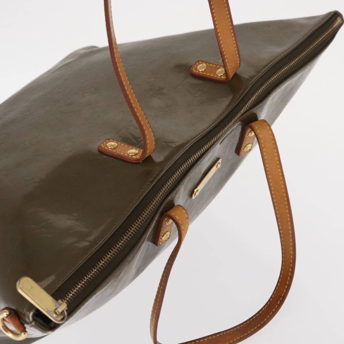 Louis Vuitton Bellevue Handbag Monogram Vernis Brown Patent_Leather Tote Bag