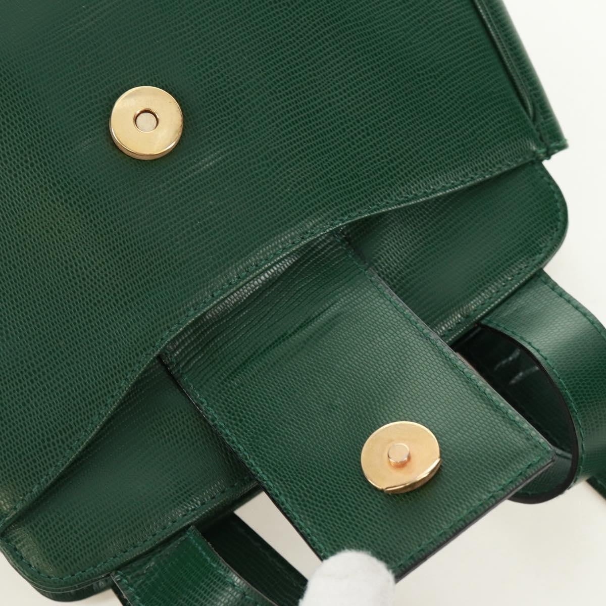 Celine Circle Logo Shoulder Bag Leather Green Leather Shoulder Bag Bag