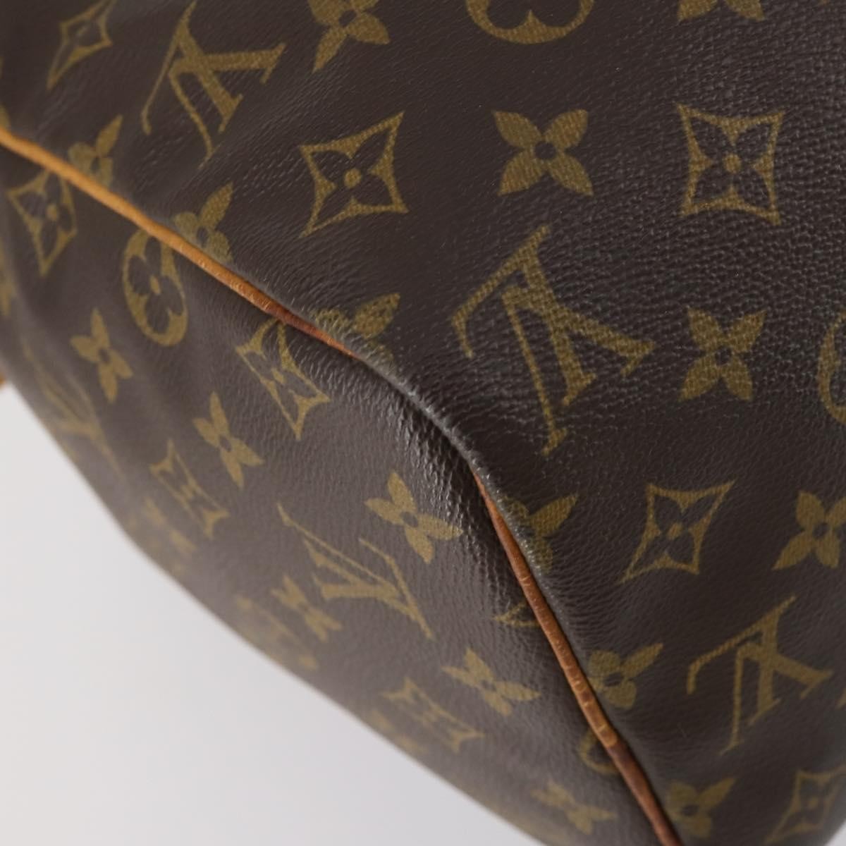 Louis Vuitton Sac Souple Handbag Monogram Canvas Brown Canvas Travel Bag