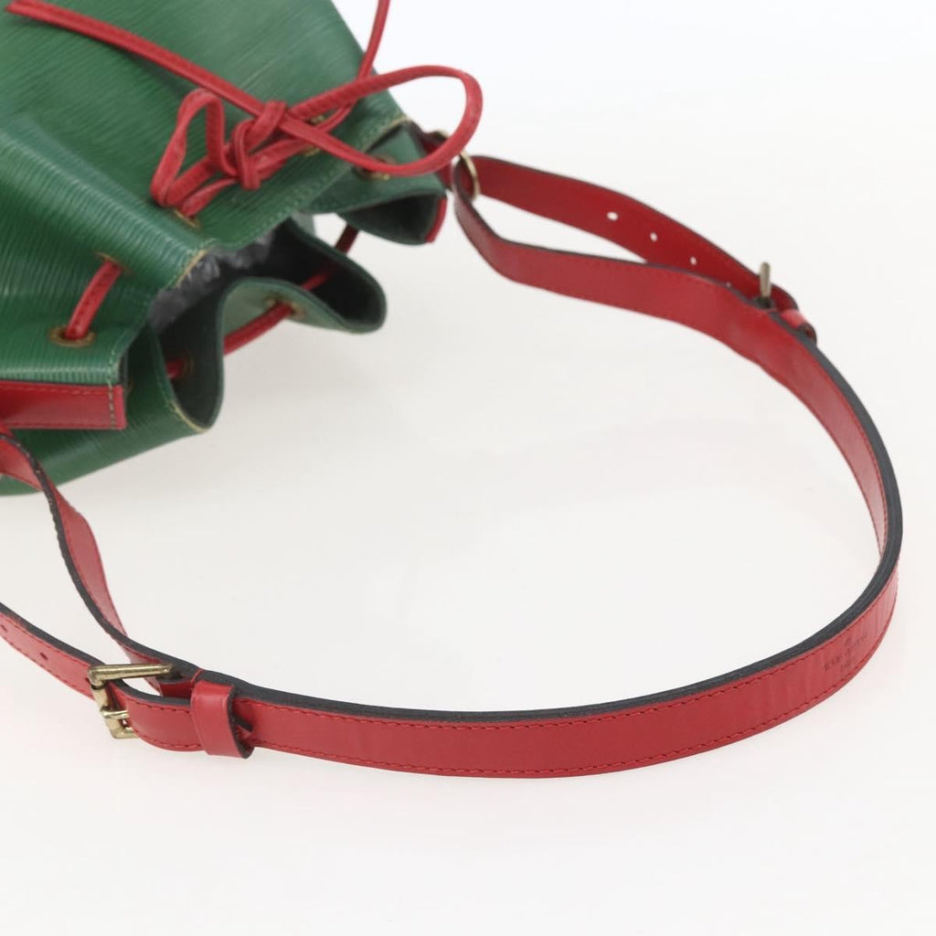 Louis Vuitton Bicolor Petit Noe Handbag Epi Leather Green Leather Shoulder Bag