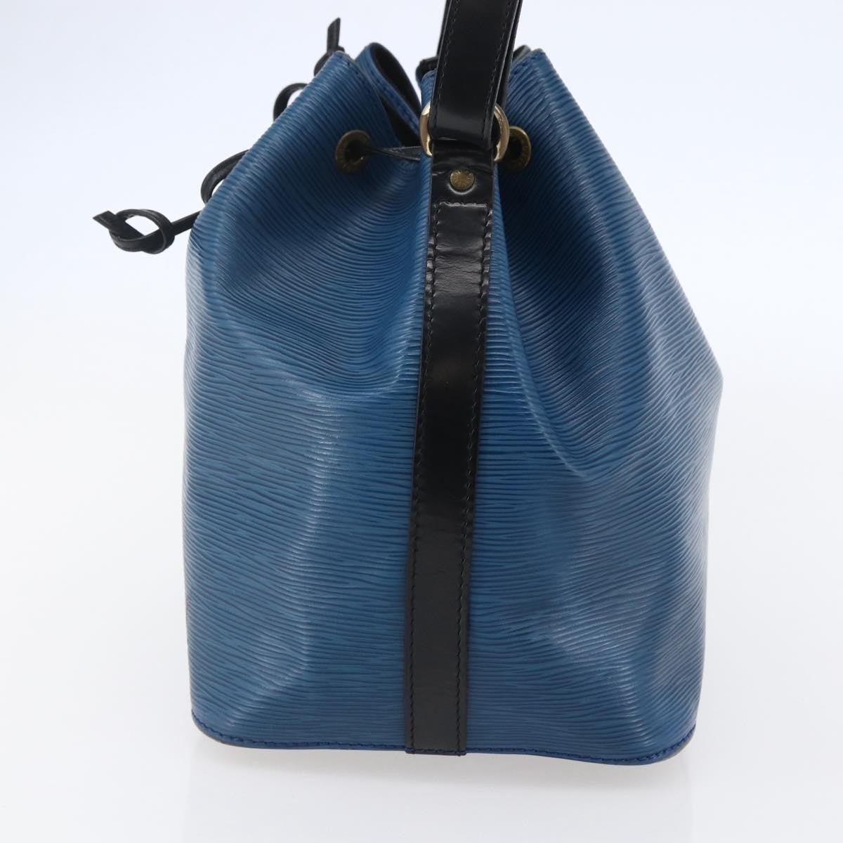 Louis Vuitton Petit Noe Handbag Two Tone Epi Leather Black Leather Bag