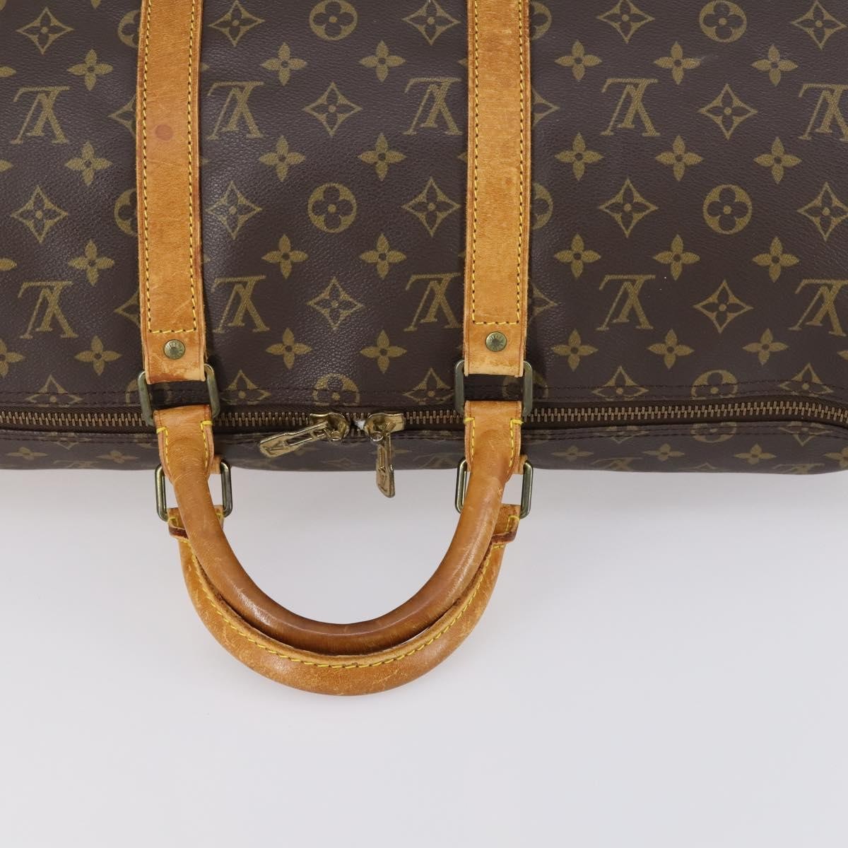 Louis Vuitton Keepall Bag Monogram Canvas Brown Canvas Travel Bag