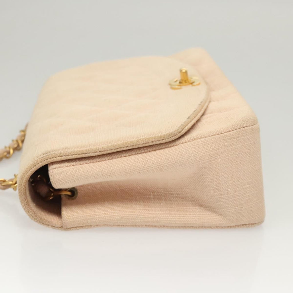 Chanel Vintage Diana Flap Bag Quilted Canvas Pink Canvas Shoulder Bag Bag