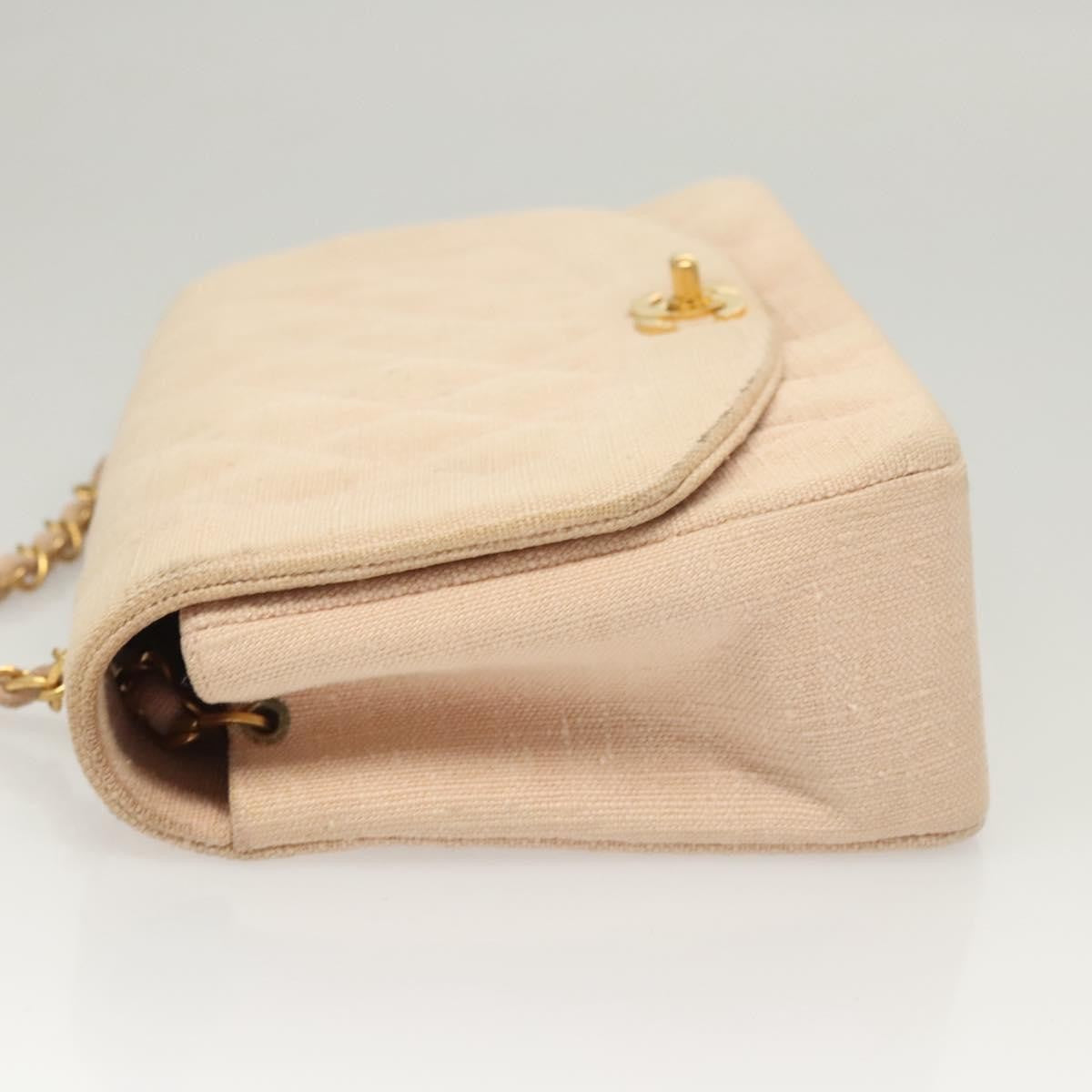Chanel Vintage Diana Flap Bag Quilted Canvas Pink Canvas Shoulder Bag Bag