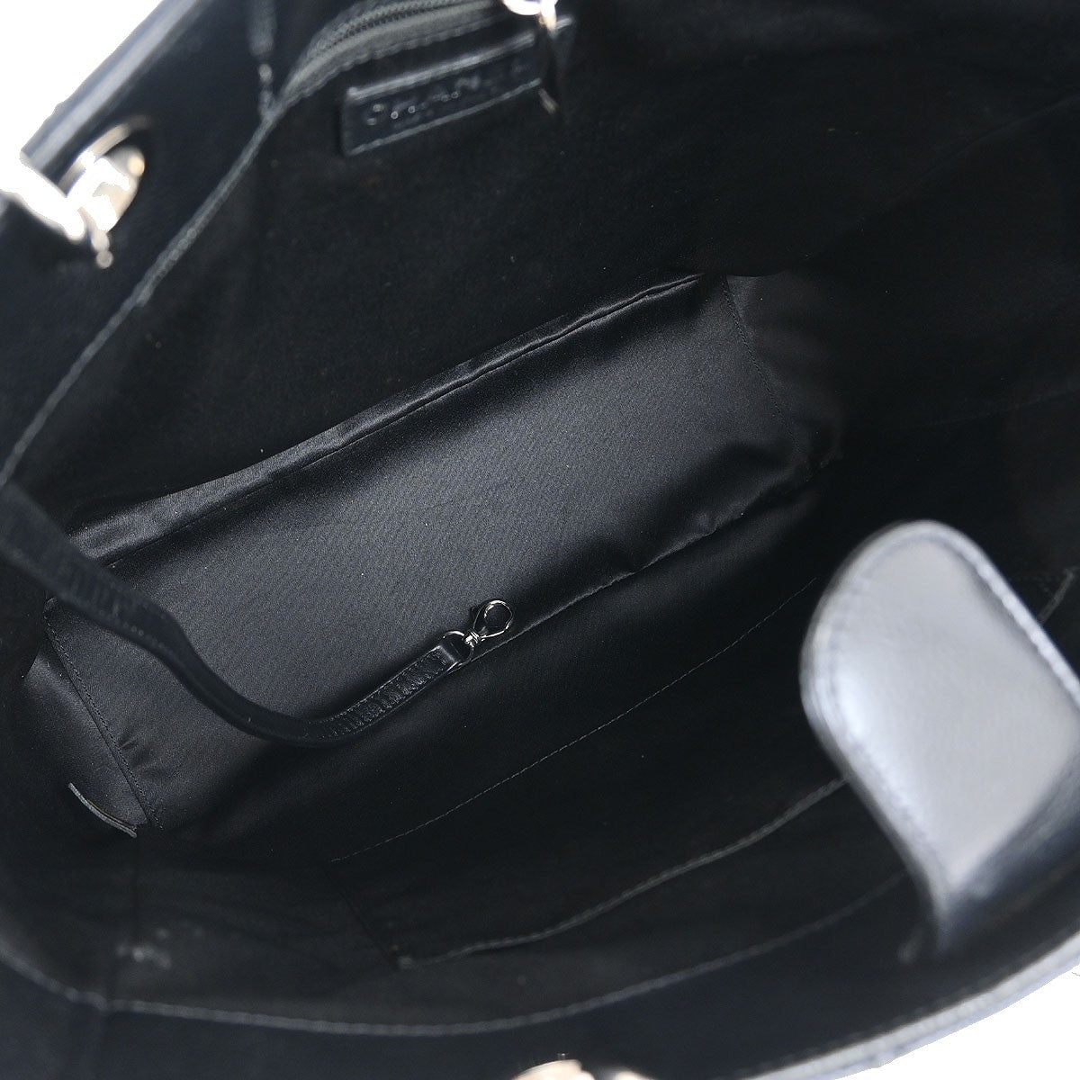 Chanel Petite Shopping Tote Quilted Caviar Black Leather Tote Bag Bag