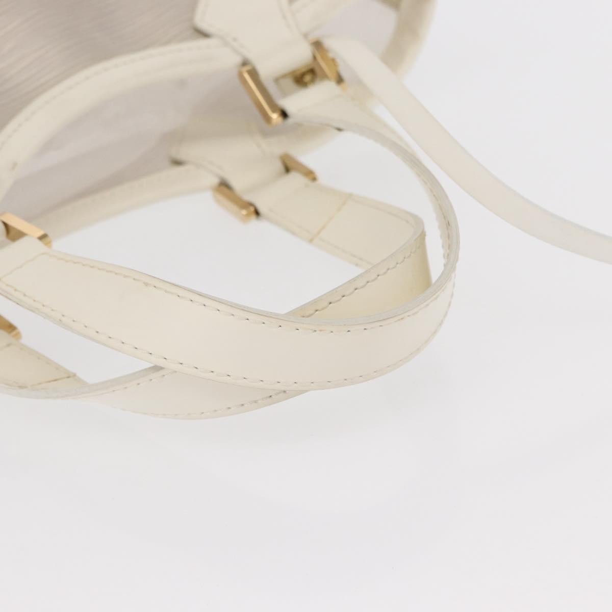 Louis Vuitton Plage Lagoon Bay Handbag Vinyl Epi Leather White Leather Handbag