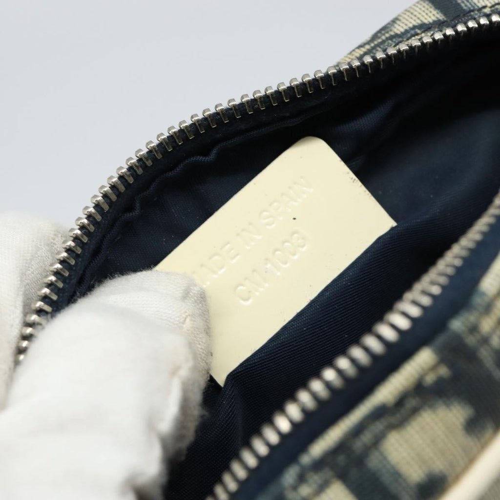 Christian Dior Vintage Trotter Pouch Diorissimo Canvas Navy Pvc Clutche & Pouche Bag (Pre-Owned)
