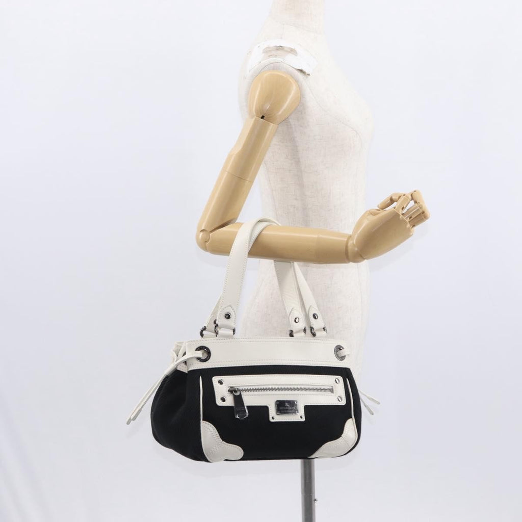 Burberry Vintage Handbag Canvas Black Canvas Handbag