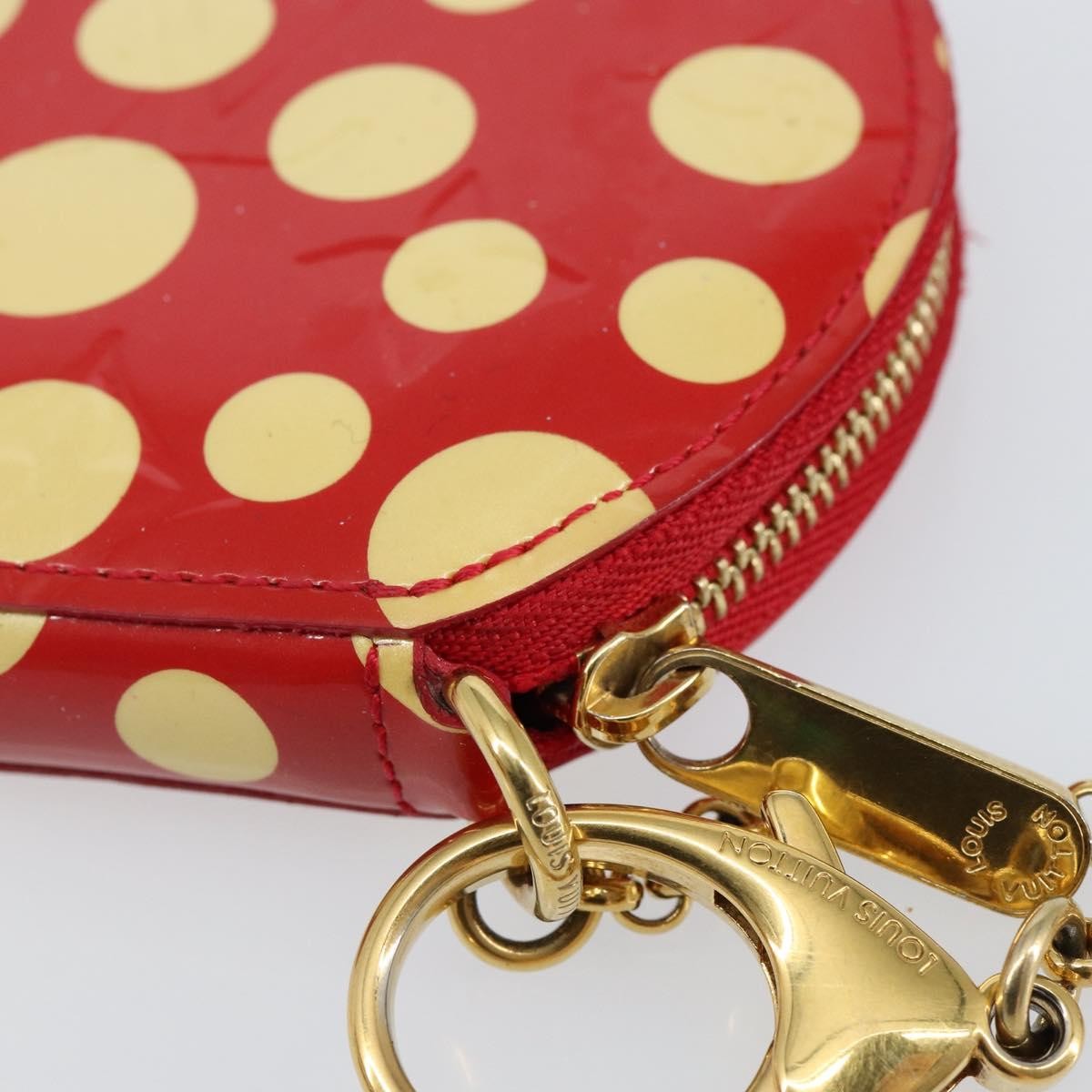 Louis Vuitton Boite Chapeau Coin Purse Patent Leather Red Patent_Leather Wallets Accessory