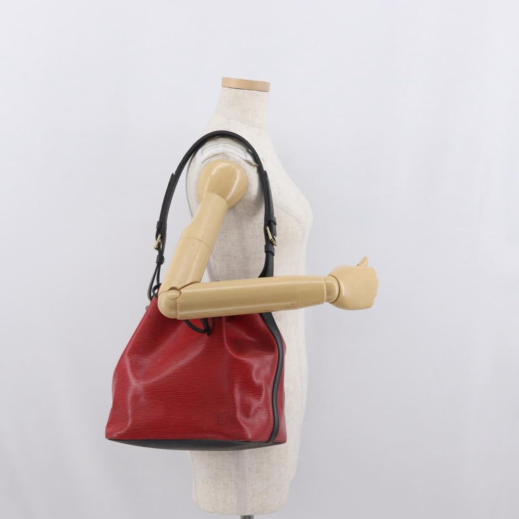 Louis Vuitton Bicolor Petit Noe Handbag Epi Leather Red Leather Shoulder Bag