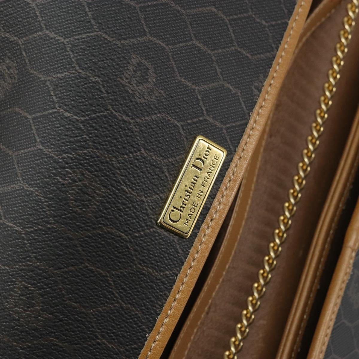 Christian Dior Vintage Honeycomb Clutch Canvas Black Canvas Clutche & Pouche Bag (Pre-Owned)