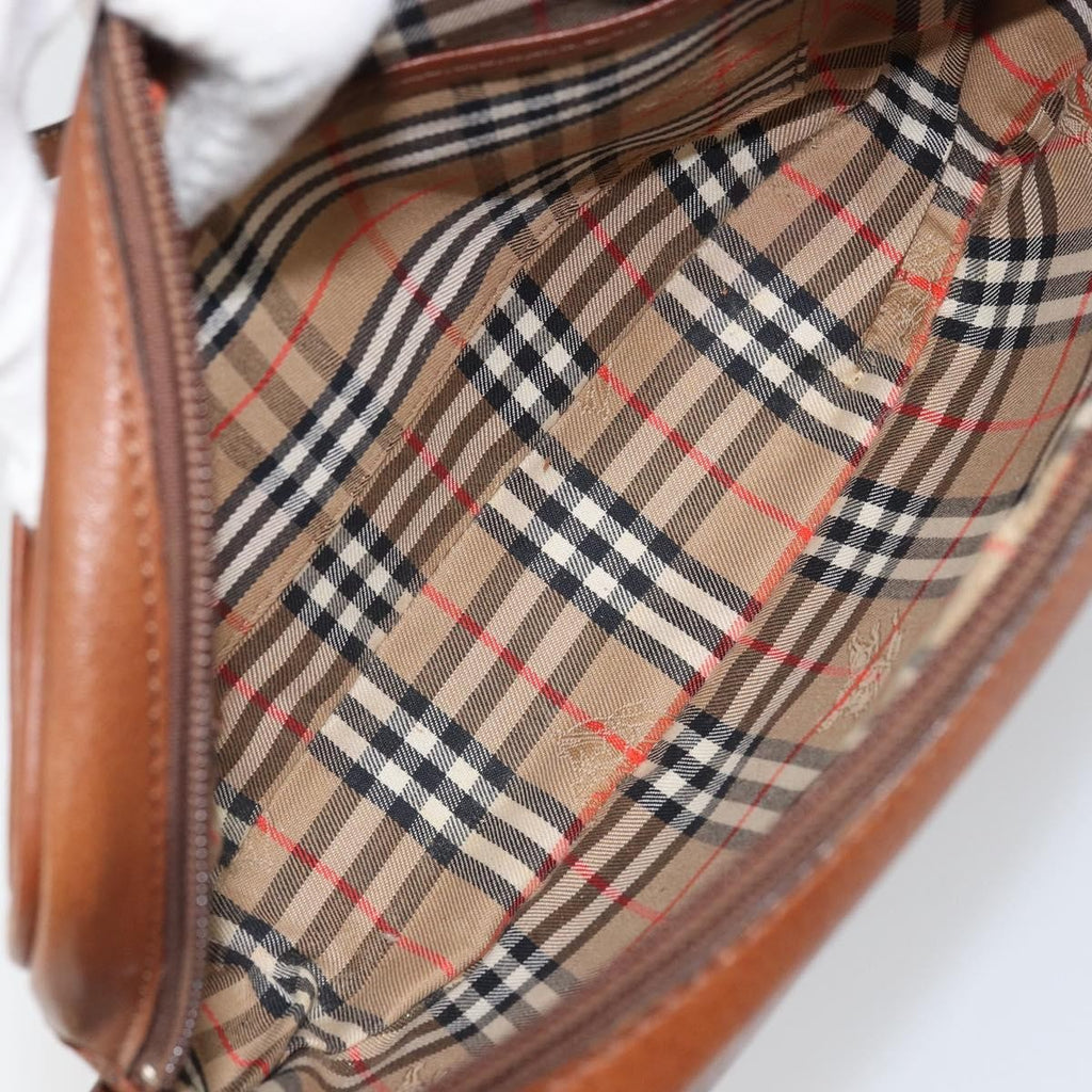 Burberry Vintage Shoulder Bag Leather Brown Leather Shoulder Bag