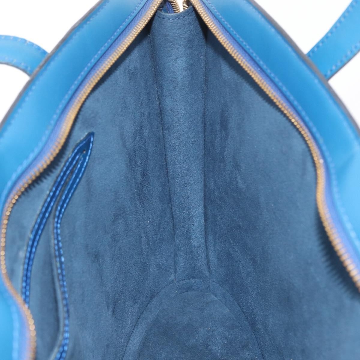 Louis Vuitton Saint Jacques Handbag Epi Leather Blue Leather Handbag