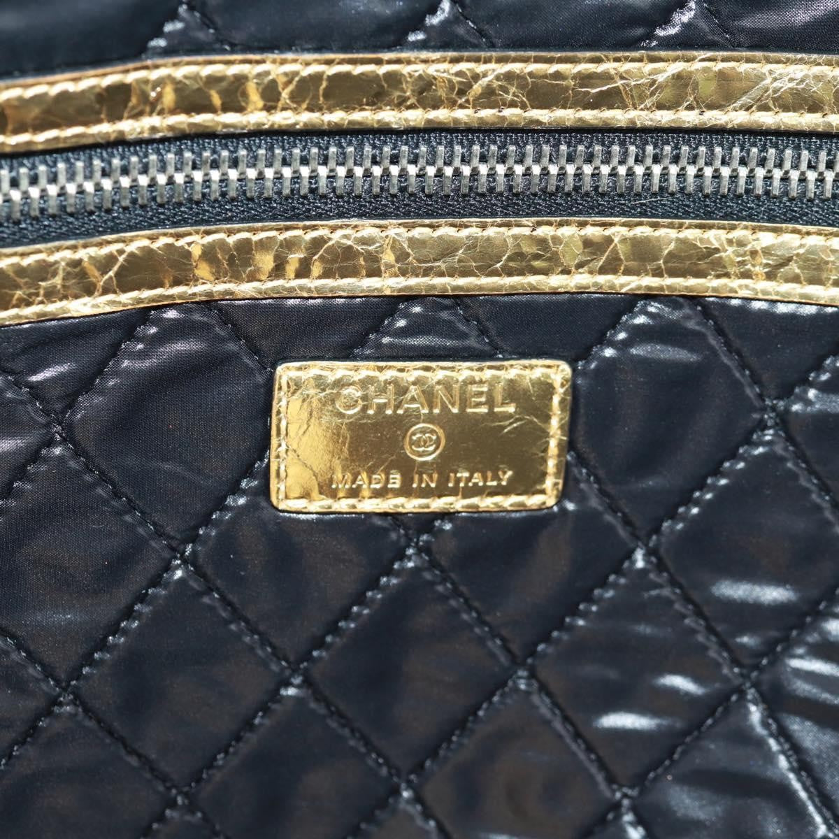 Chanel Feminine Pouch Crinkled Leather Gold Leather Clutche & Pouche Bag
