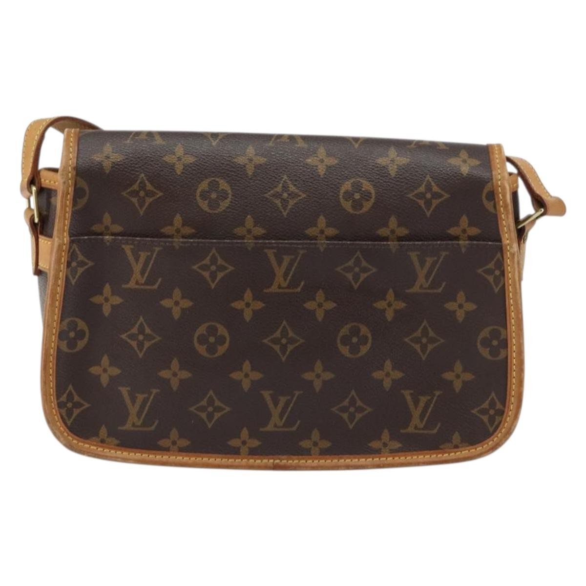 Louis Vuitton Sologne Handbag Monogram Canvas Brown Canvas Shoulder Bag