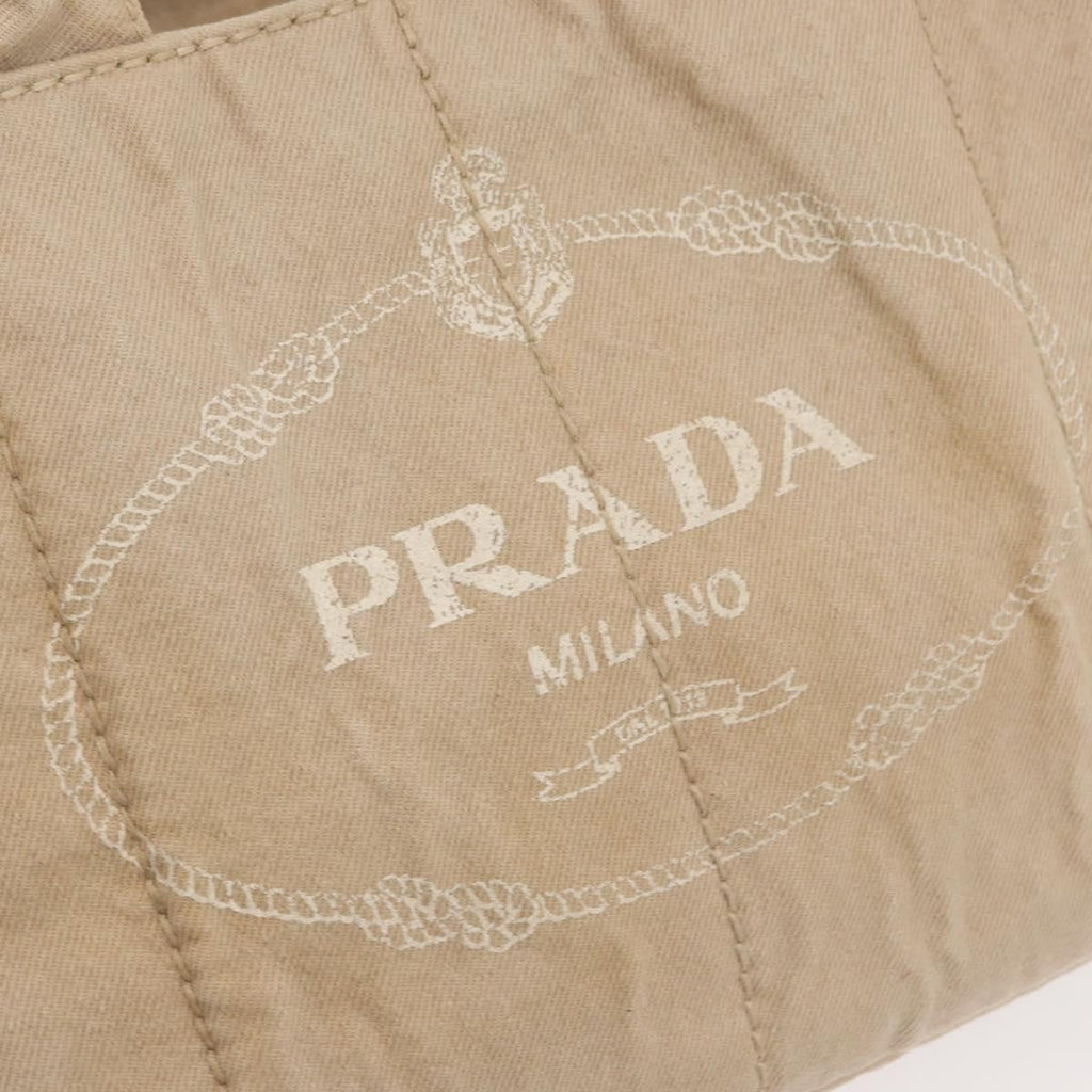 Prada Canapa Tote Canvas Beige Canvas Tote Bag Bag