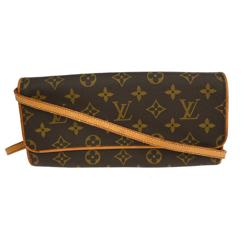 Louis Vuitton Twin Handbag Monogram Canvas Brown Canvas Clutche & Pouche Bag