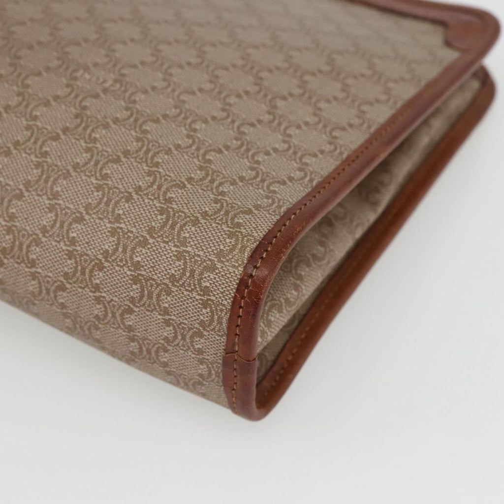 Celine Macadam Pochette Canvas And Leather Beige Canvas Clutche & Pouche Bag