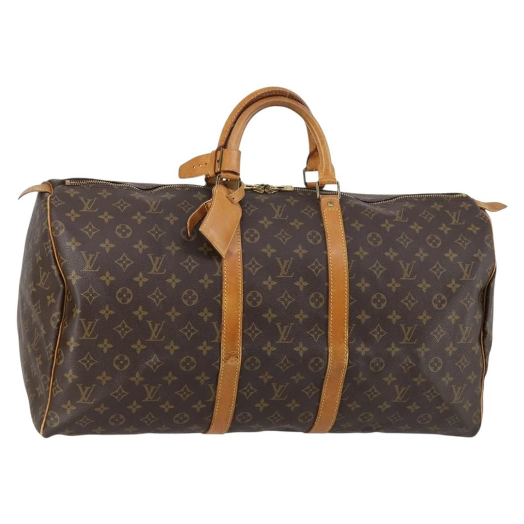 Louis Vuitton Keepall Bag Monogram Canvas Brown Canvas Travel Bag
