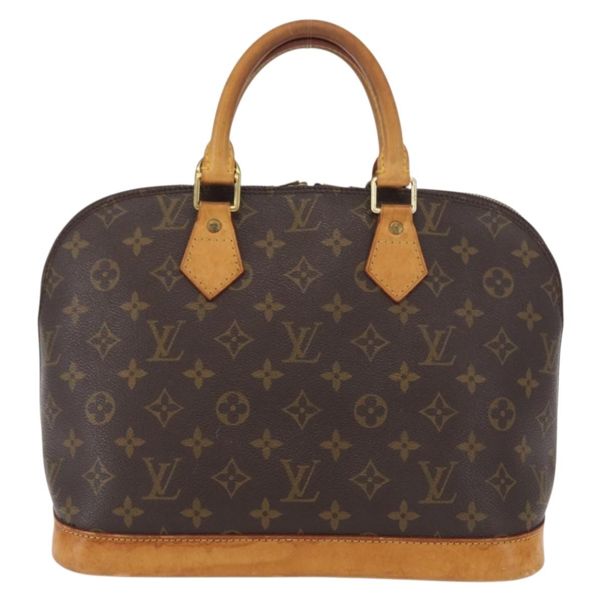 Louis Vuitton Alma Handbag Monogram Canvas Brown Canvas Handbag