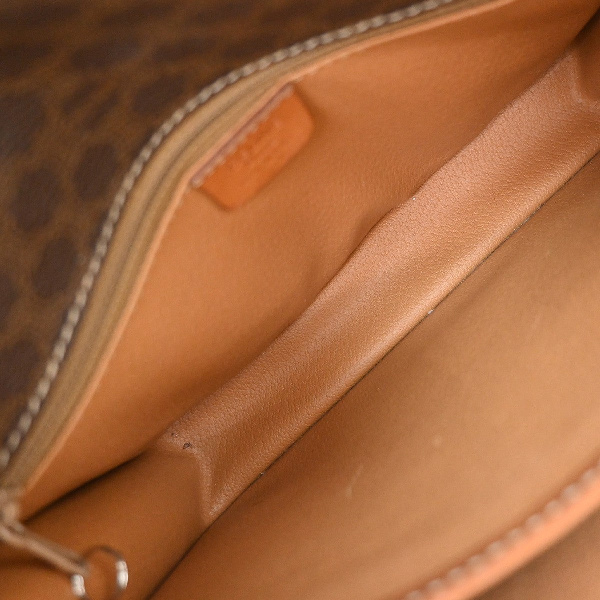 Celine Vintage Macadam Shoulder Bag Canvas And Leather Brown Canvas Shoulder Bag Bag