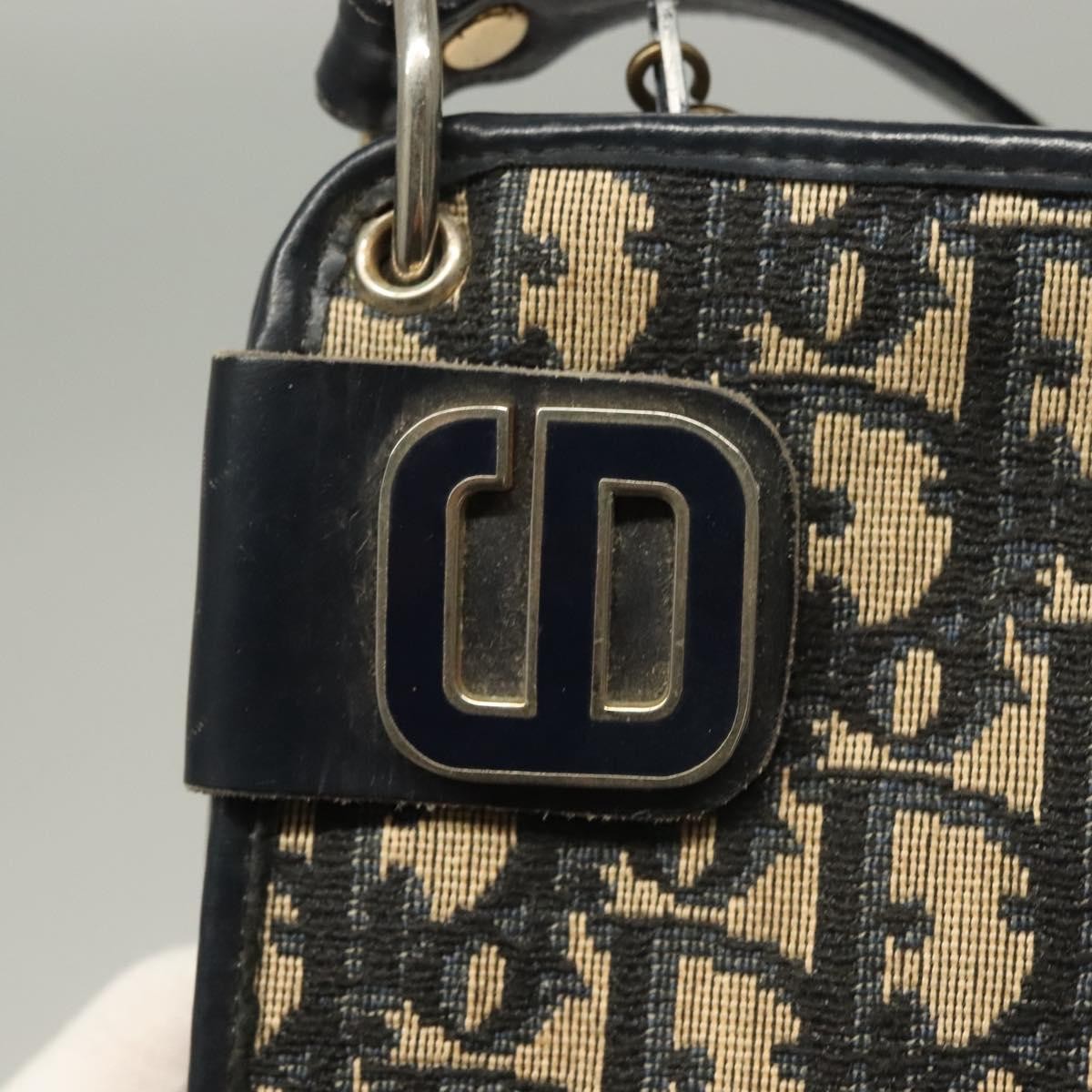 Christian Dior Vintage Trotter Shoulder Bag Canvas Navy Canvas Shoulder Bag Bag (Pre-Owned)
