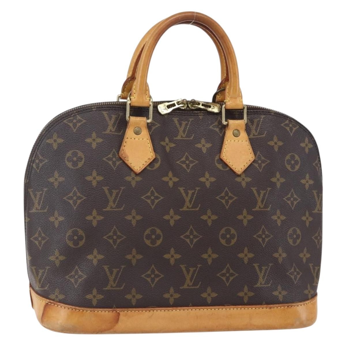 Louis Vuitton Alma Handbag Monogram Canvas Brown Canvas Handbag