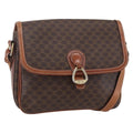 Celine Vintage Macadam Shoulder Bag Canvas And Leather Brown Canvas Shoulder Bag Bag