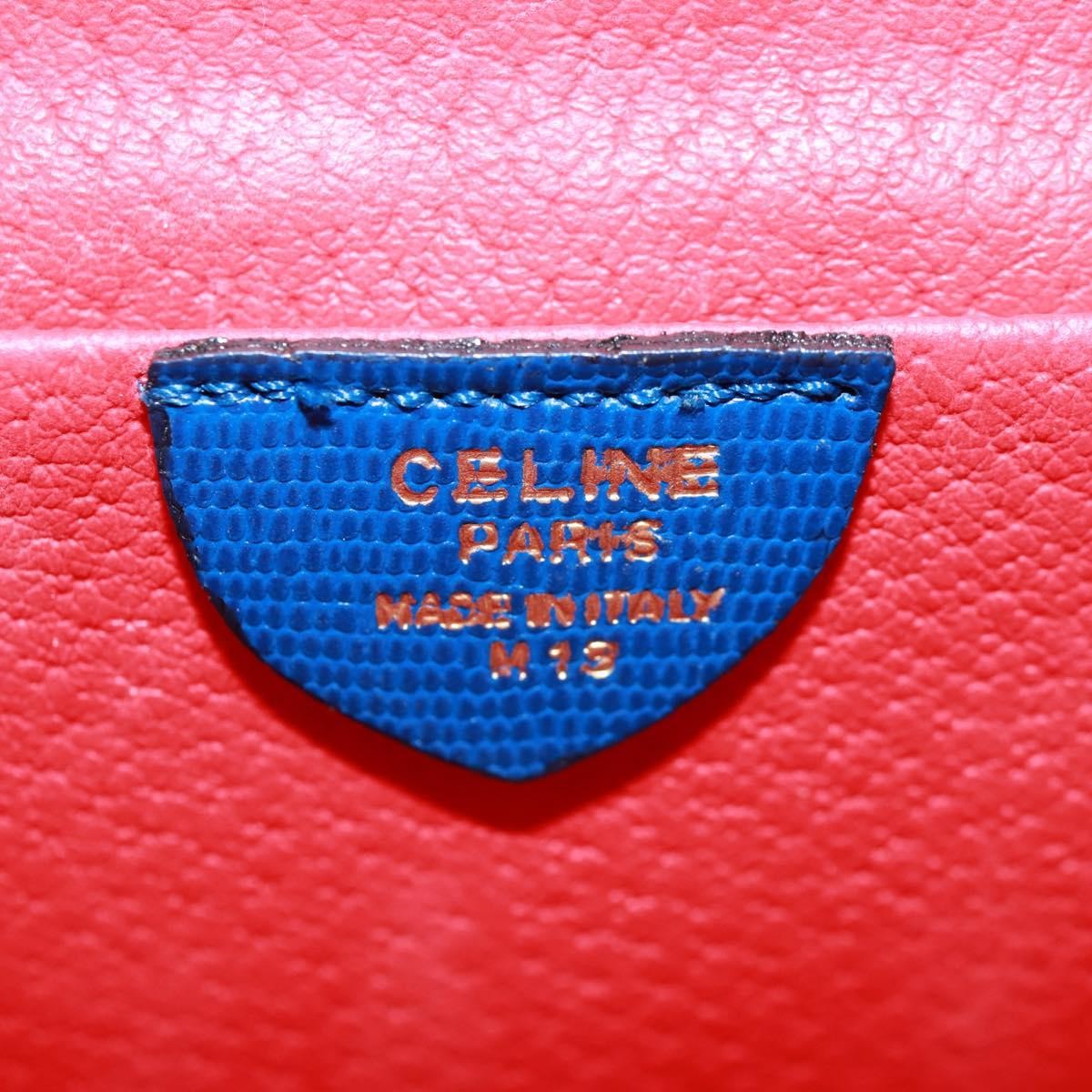 Celine Vintage Circle Logo Crossbody Bag Leather Blue Leather Shoulder Bag Bag