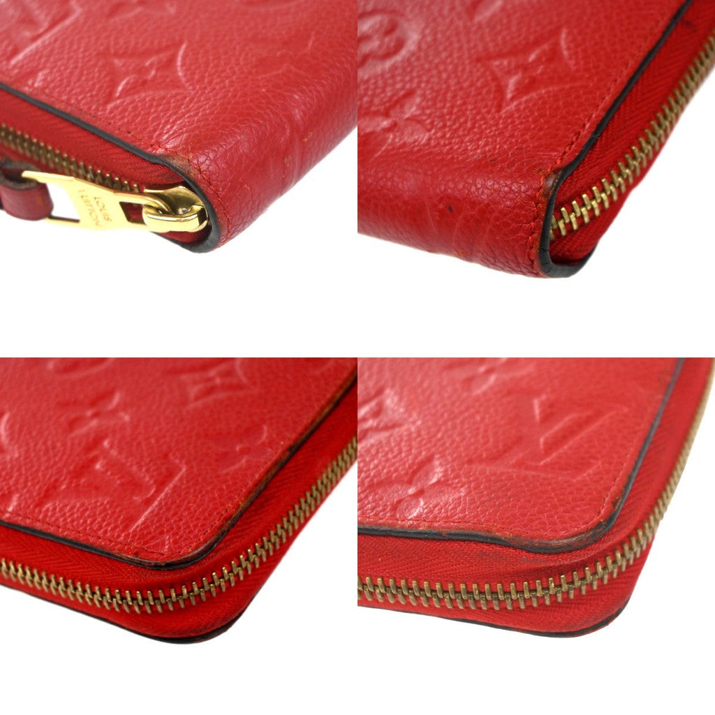 Louis Vuitton Portefeuille Zippy Monogramme Empreinte Monogramme Empreinte Red Leather Wallets Accessory