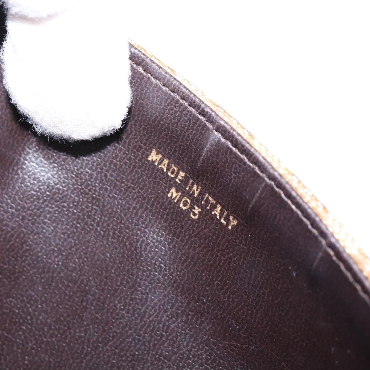 Celine Vintage Macadam Shoulder Bag Canvas And Leather Beige Canvas Shoulder Bag Bag