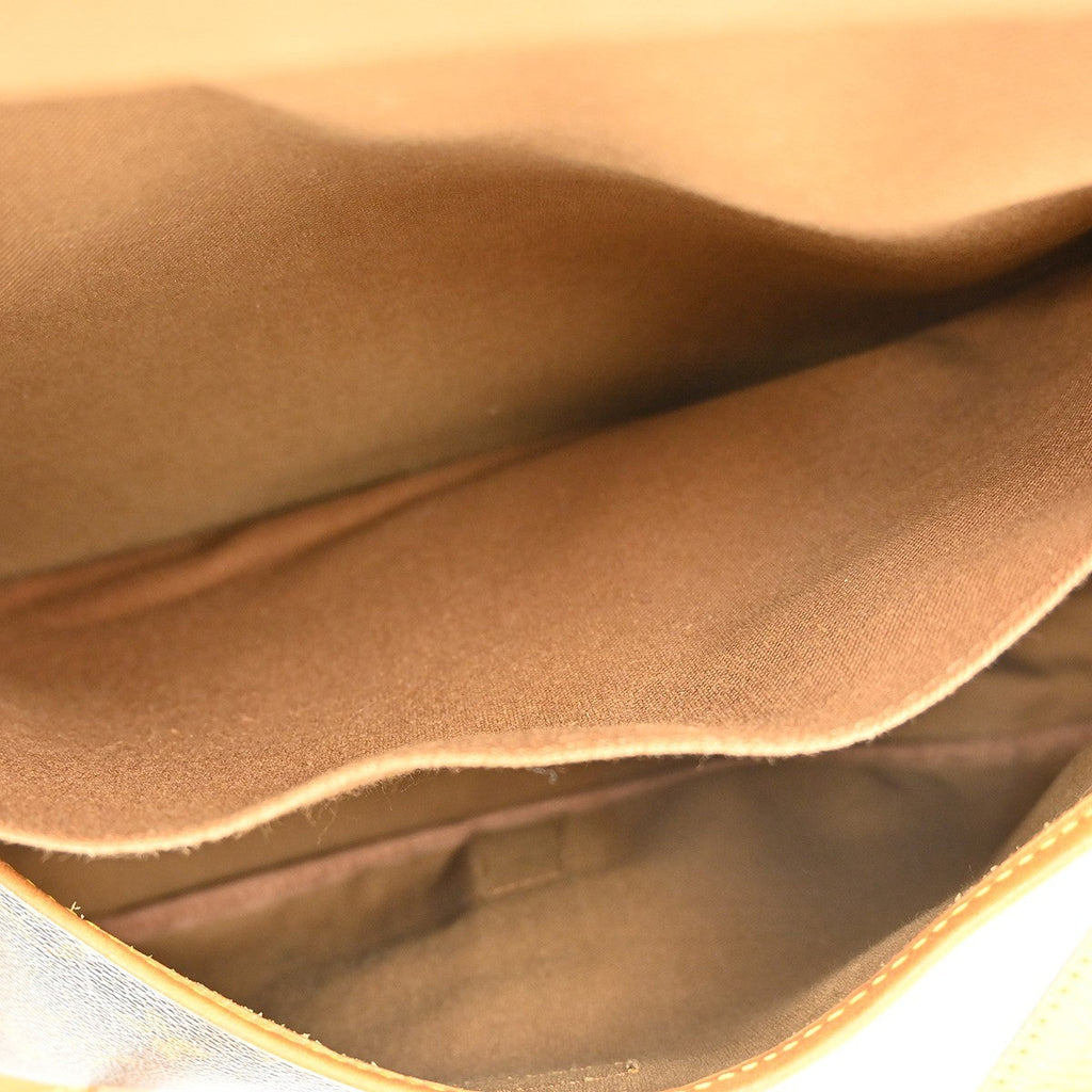 Louis Vuitton Saumur Handbag Monogram Canvas Brown Canvas Shoulder Bag