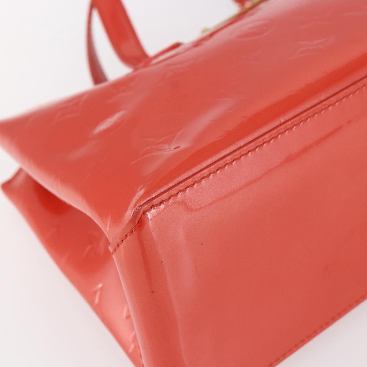 Louis Vuitton Wilshire Handbag Monogram Vernis Orange Patent_Leather Tote Bag