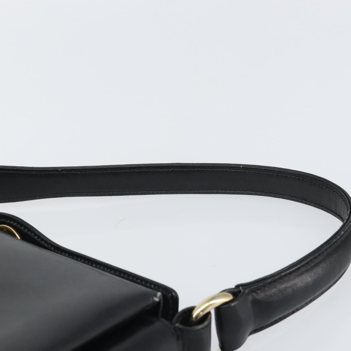 Gucci Vintage Handbag Leather Black Leather Handbag (Pre-Owned)