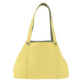 Bottega Veneta A-Shape Tote Leather With Intrecciato Detail Yellow Leather Shoulder Bag Bag